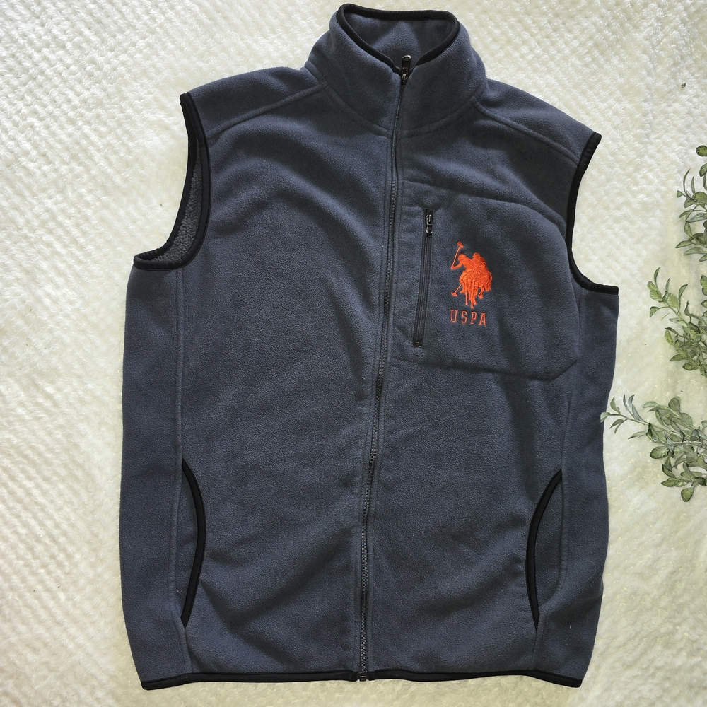 U.S. Polo Assn. Charcoal Fleece Vest